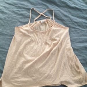 Flowy Peach crossback tank top